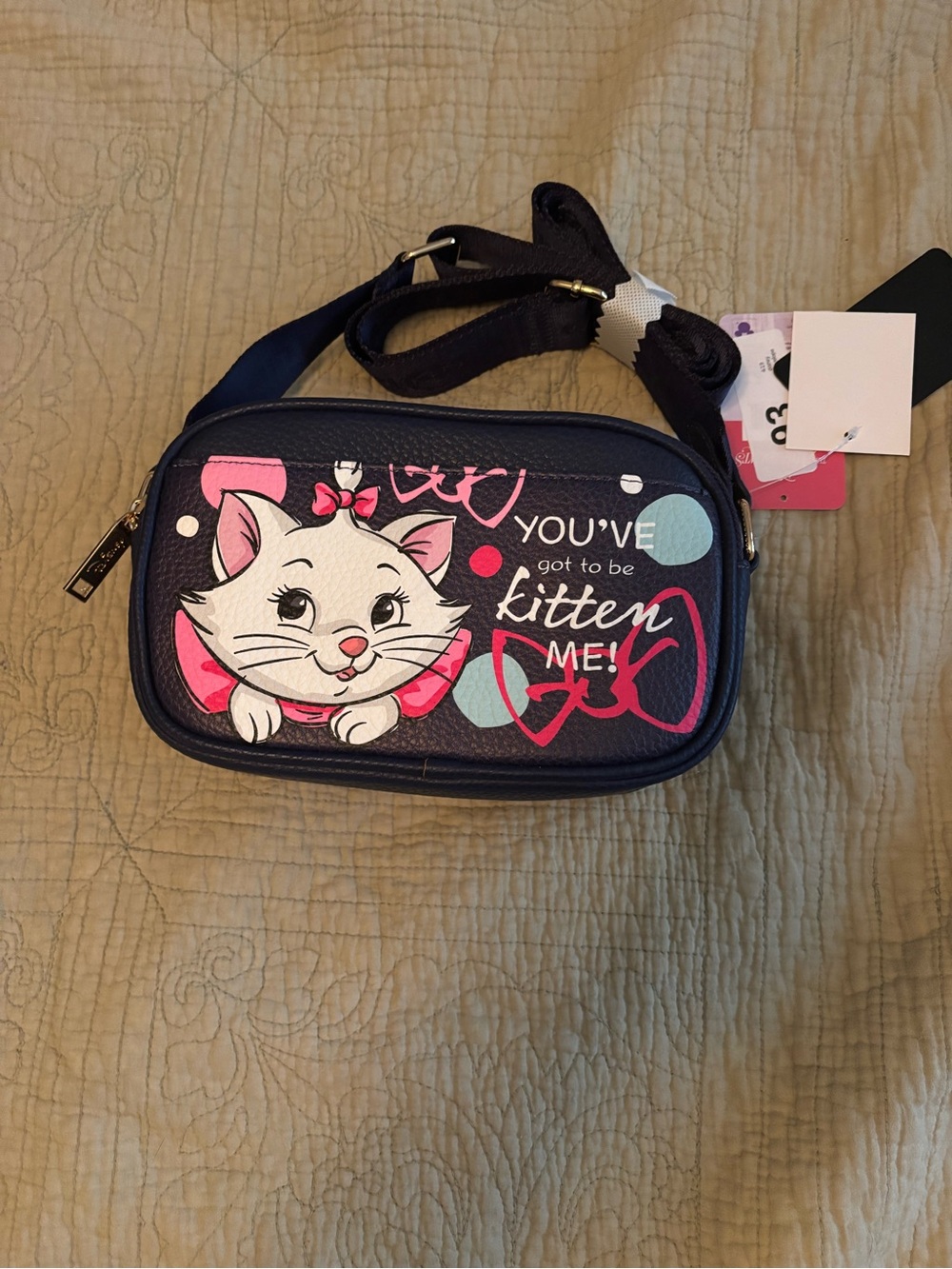NWT Cute WondaPop Disney Aristocats Marie Crossbody Bag with Kitten Graphic